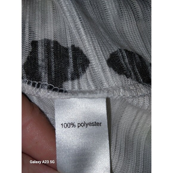 Maurices Size Medium White Leopard Tank Top Back Zip - Picture 5 of 6